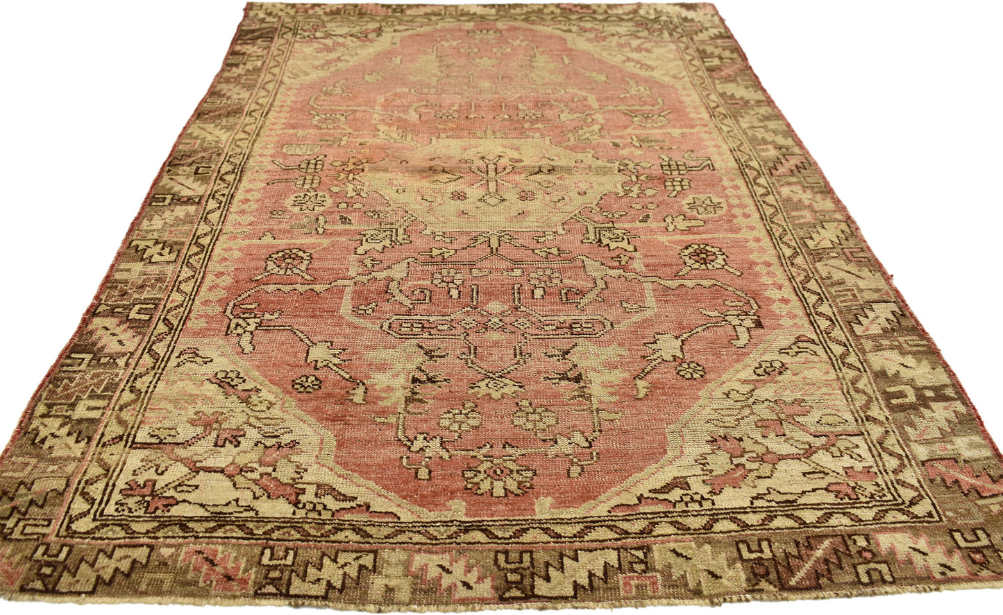 4 x 6 Vintage Turkish Oushak Rug 51691