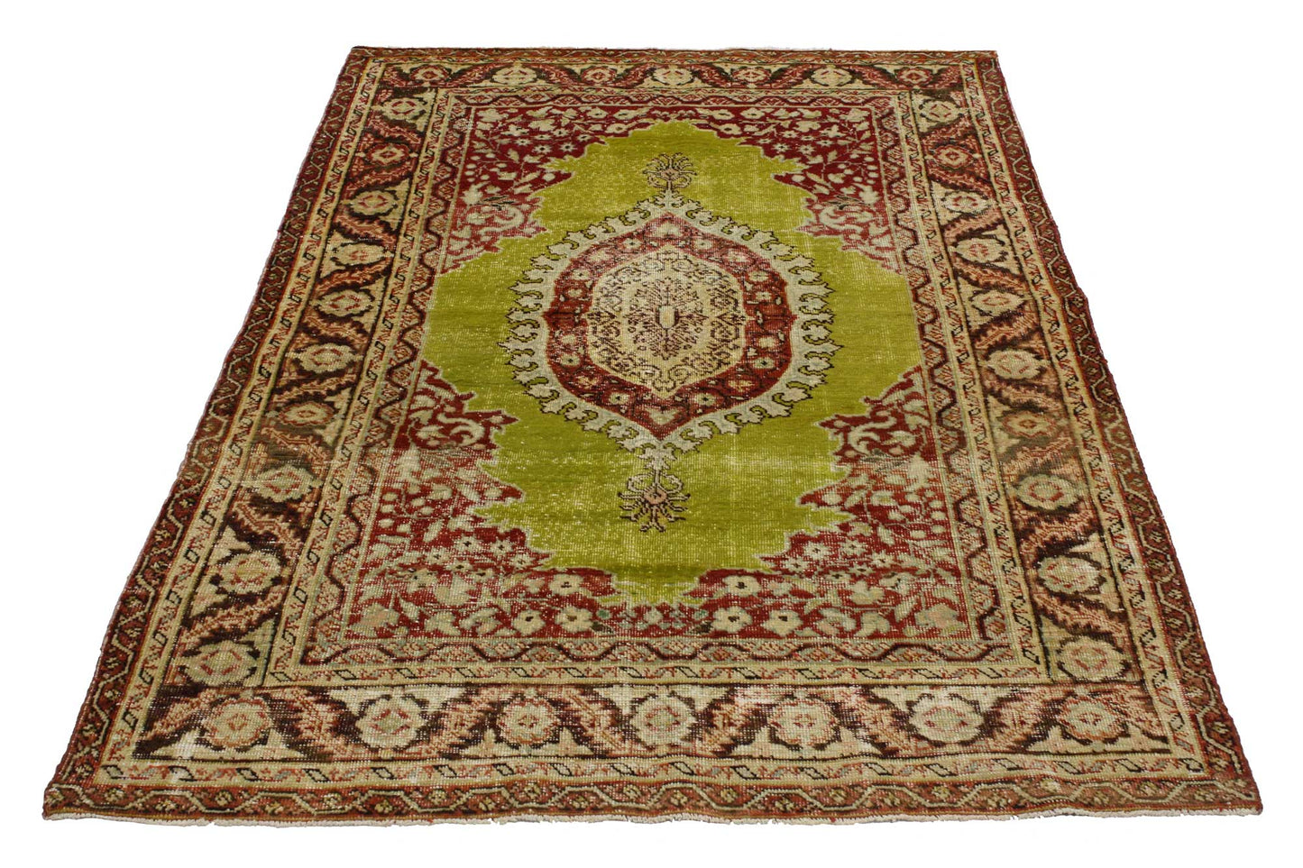 3 x 5 Vintage Turkish Oushak Rug 51698