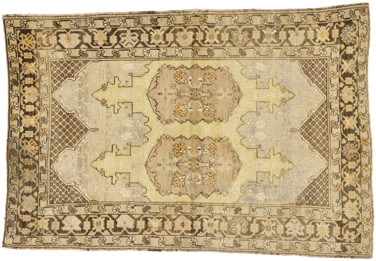 4 x 7 Vintage Turkish Oushak Rug 51701