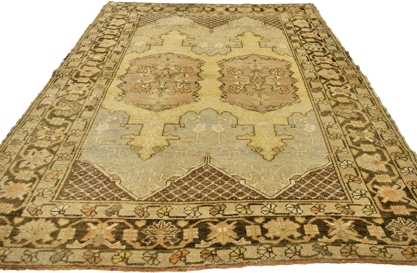 4 x 7 Vintage Turkish Oushak Rug 51701