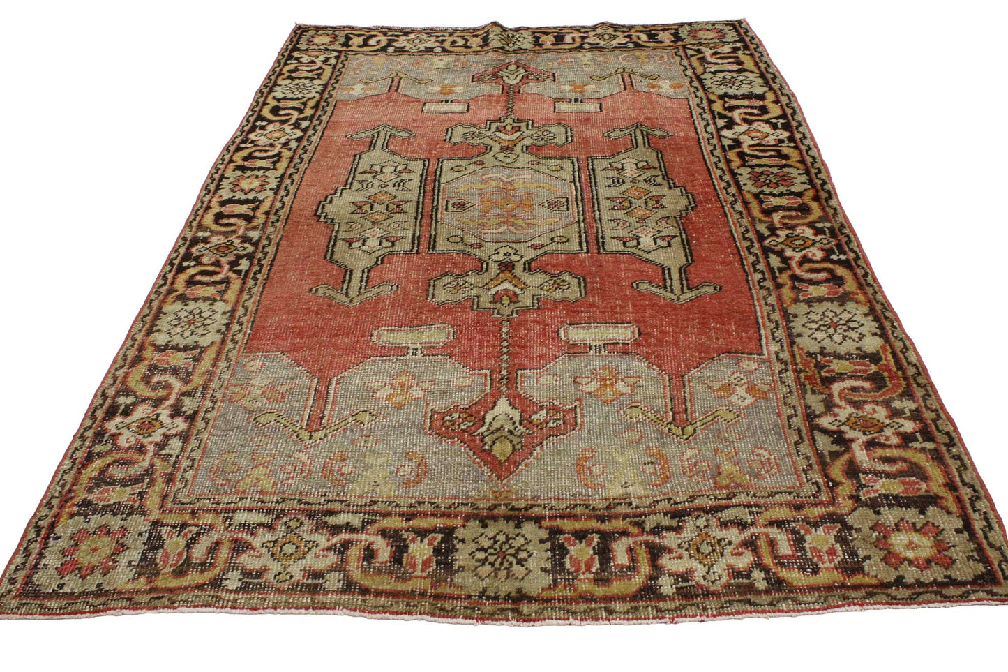 5 x 7 Vintage Turkish Oushak Rug 51706