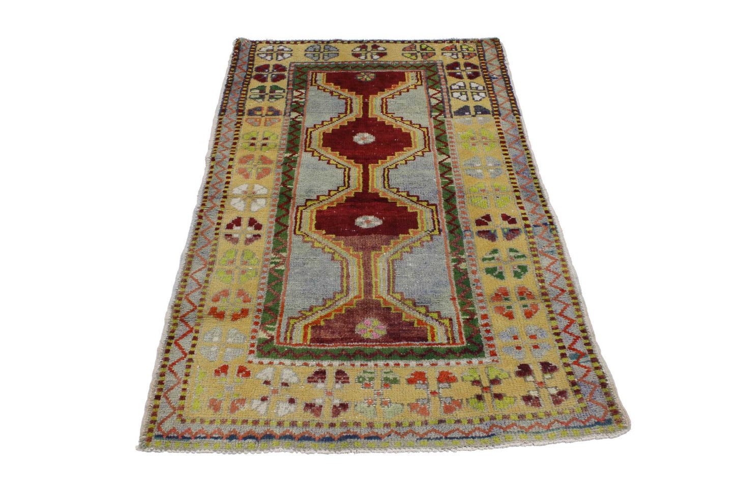 3 x 5 Vintage Turkish Oushak Rug 51757