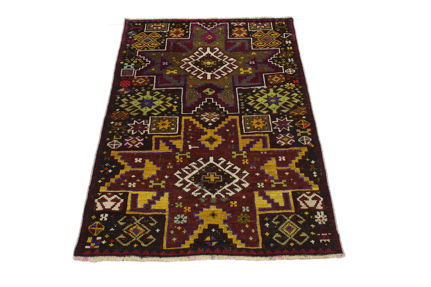 3 x 4 Vintage Turkish Oushak Rug 51764