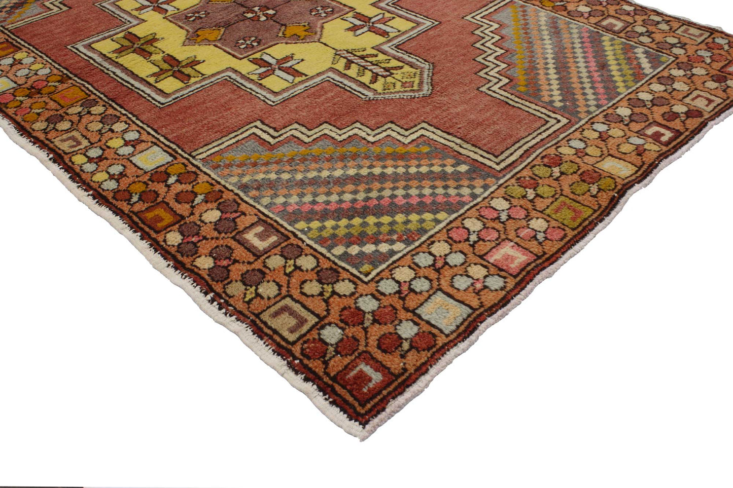 4 x 6 Vintage Turkish Oushak Rug 51774