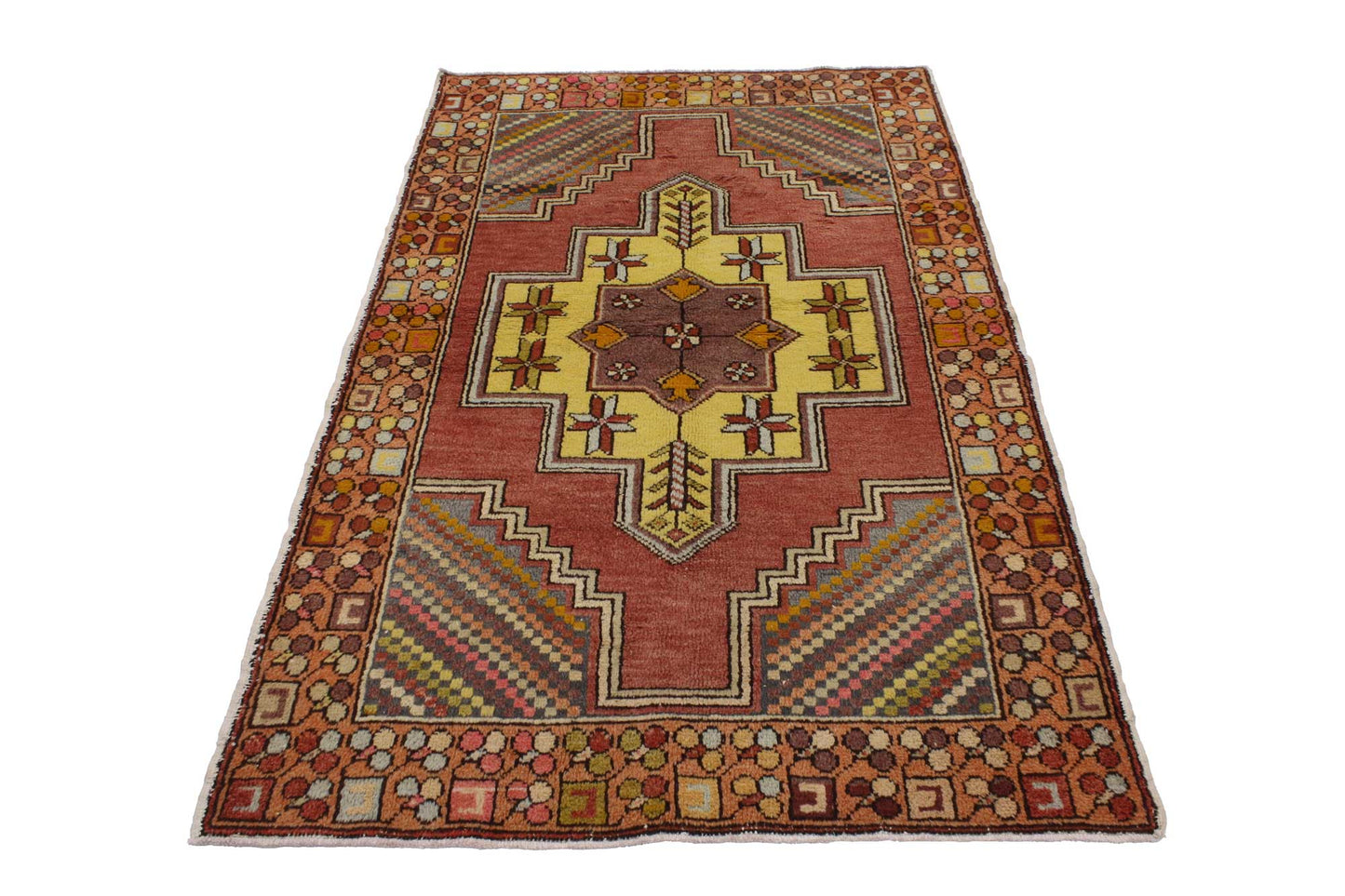 4 x 6 Vintage Turkish Oushak Rug 51774