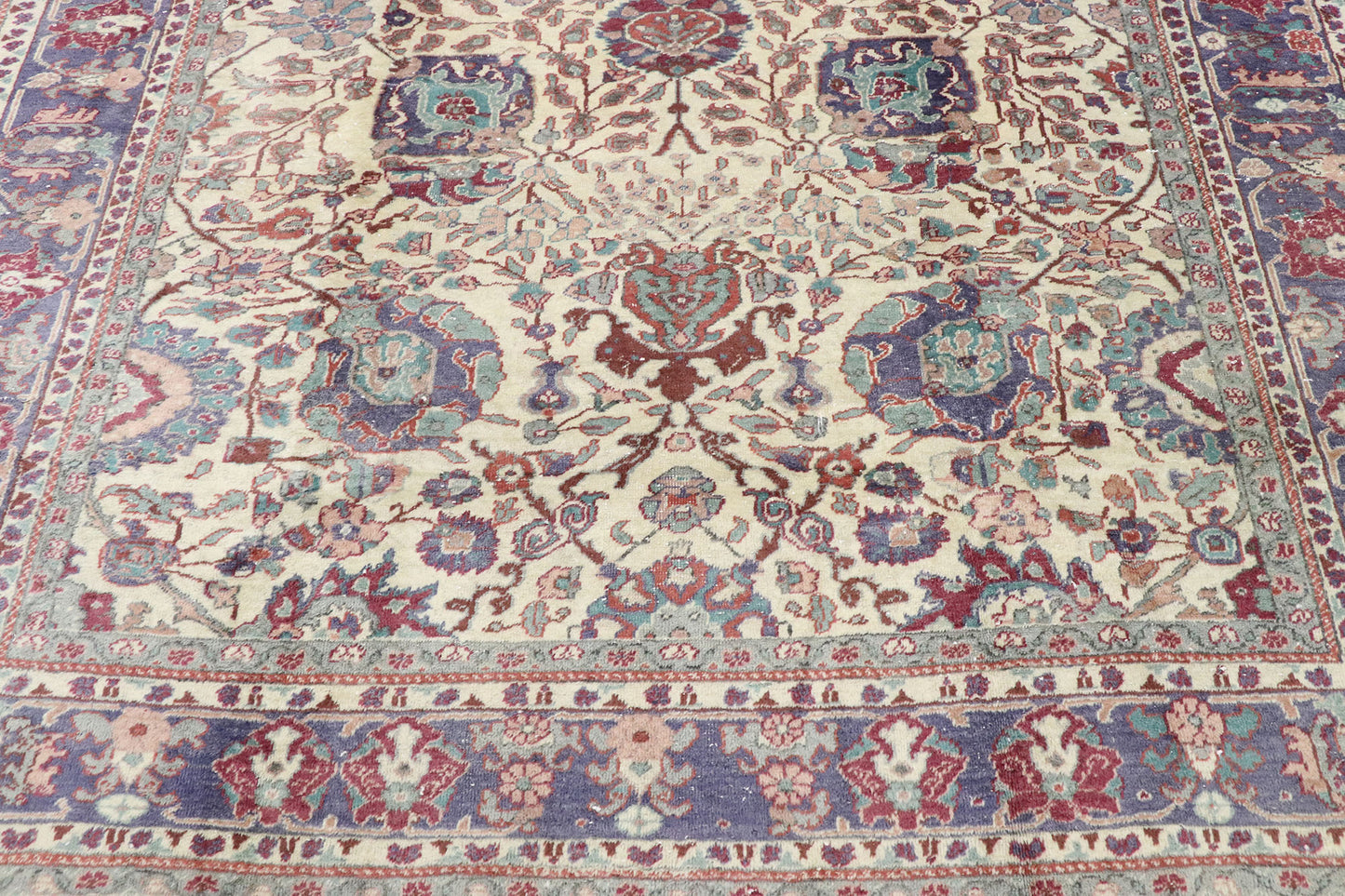 7 x 9 Vintage Turkish Oushak Rug 51788