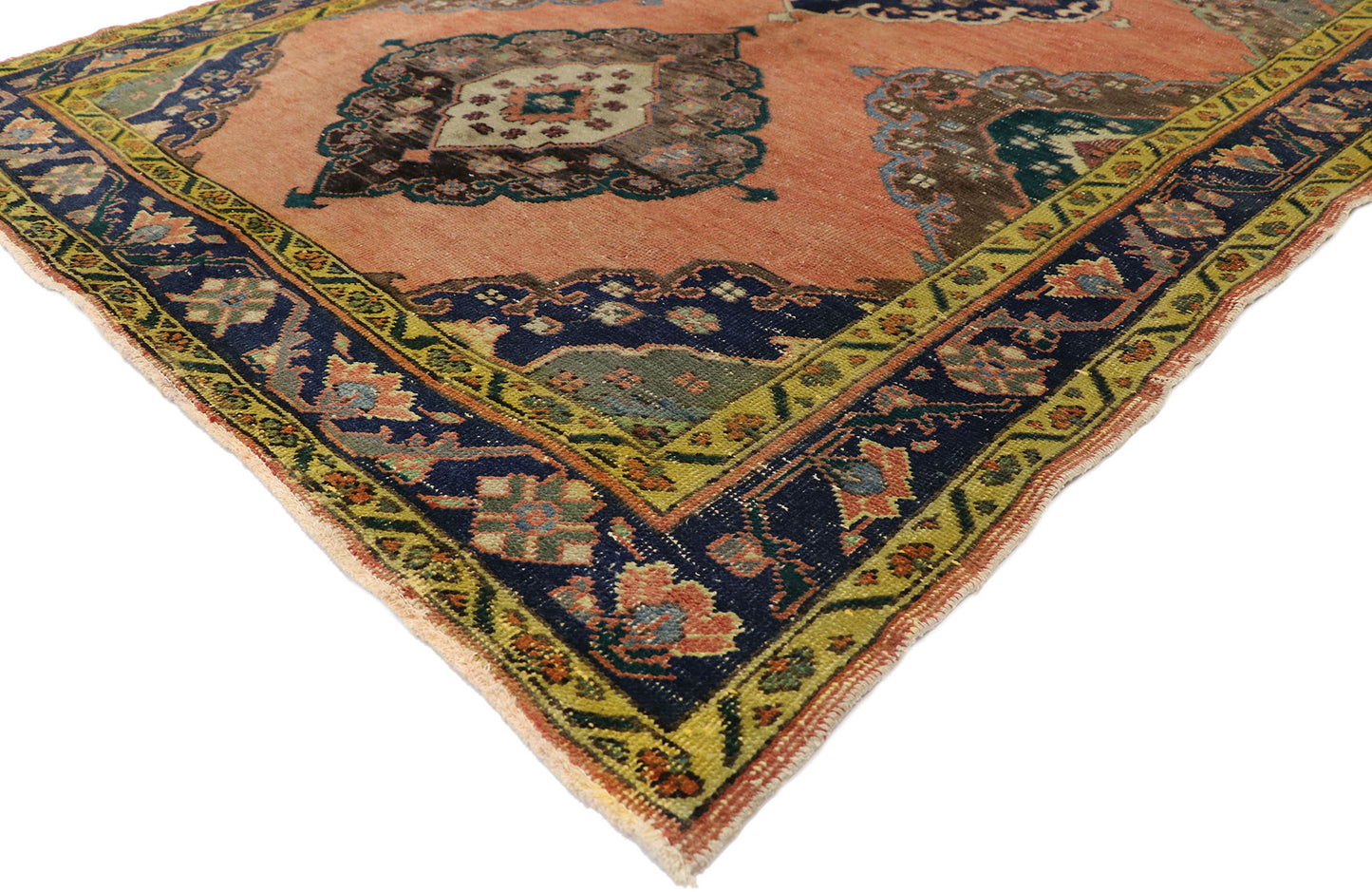 5 x 13 Vintage Turkish Oushak Rug 51790