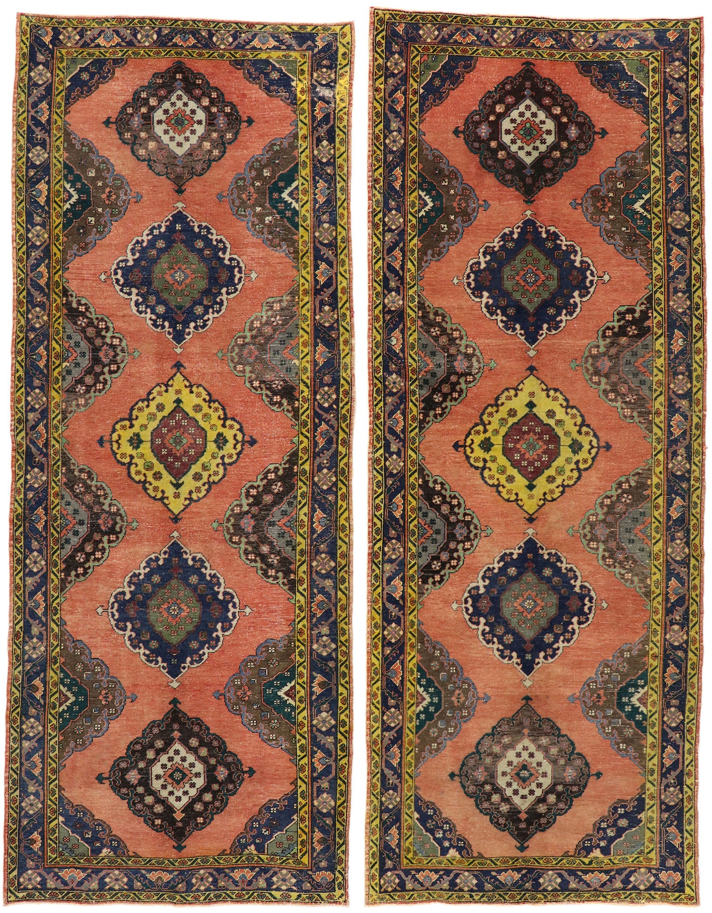5 x 13 Vintage Turkish Oushak Rug 51791