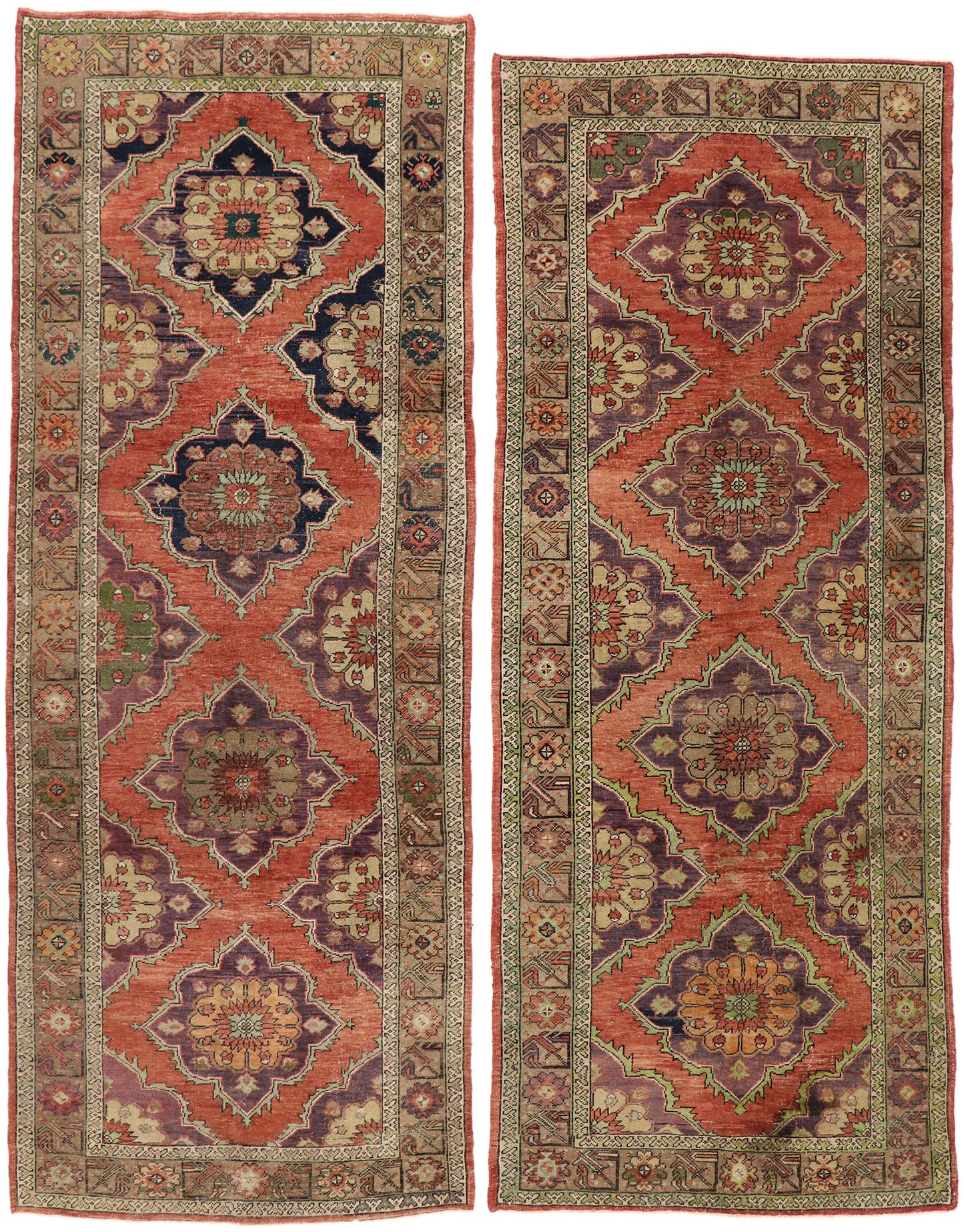 5 x 12 Vintage Turkish Oushak Rug 51792