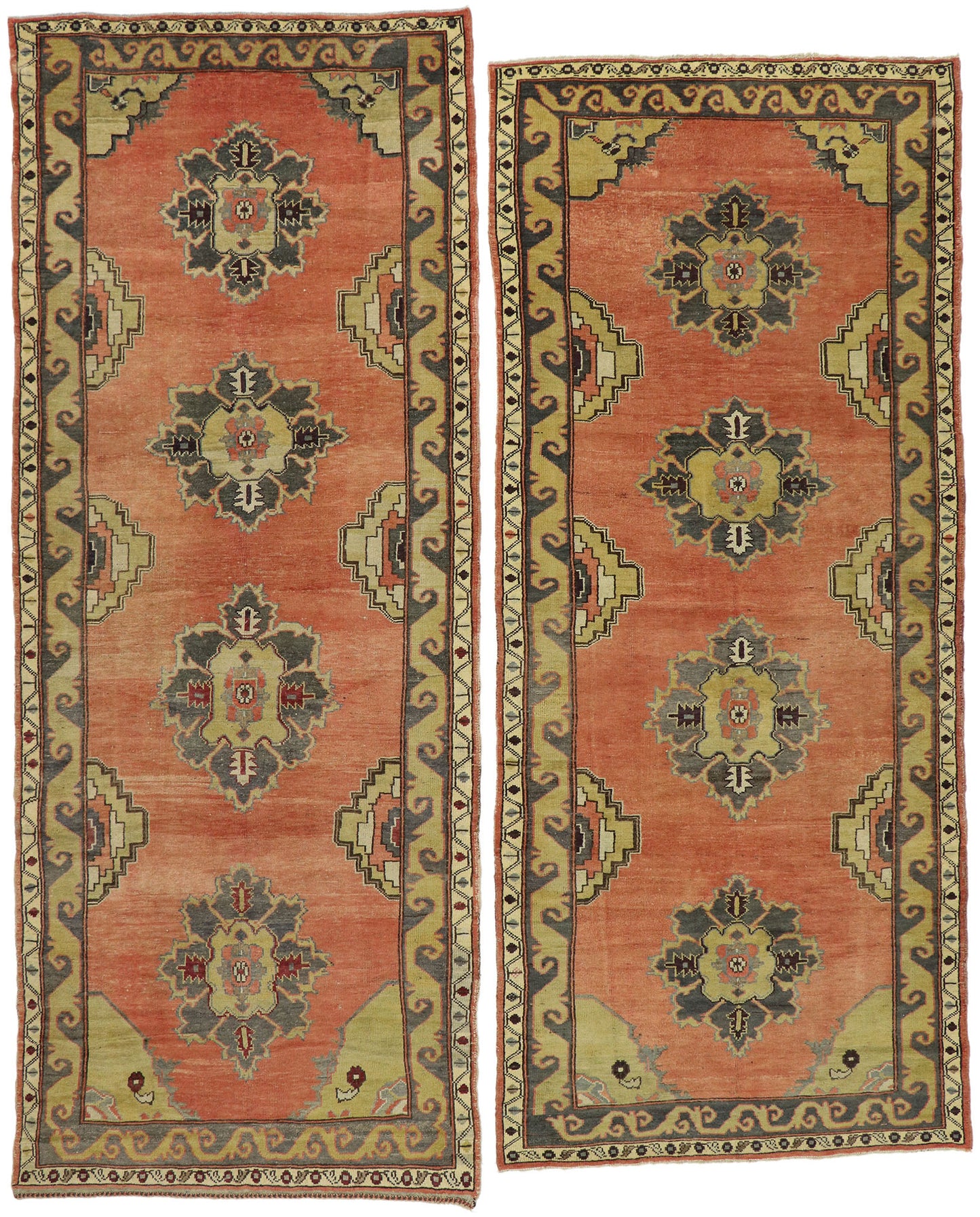 5 x 12 Vintage Turkish Oushak Rug 51795