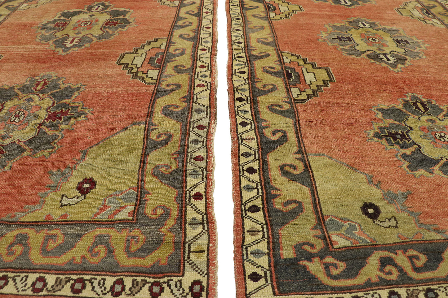 5 x 12 Vintage Turkish Oushak Rug 51795