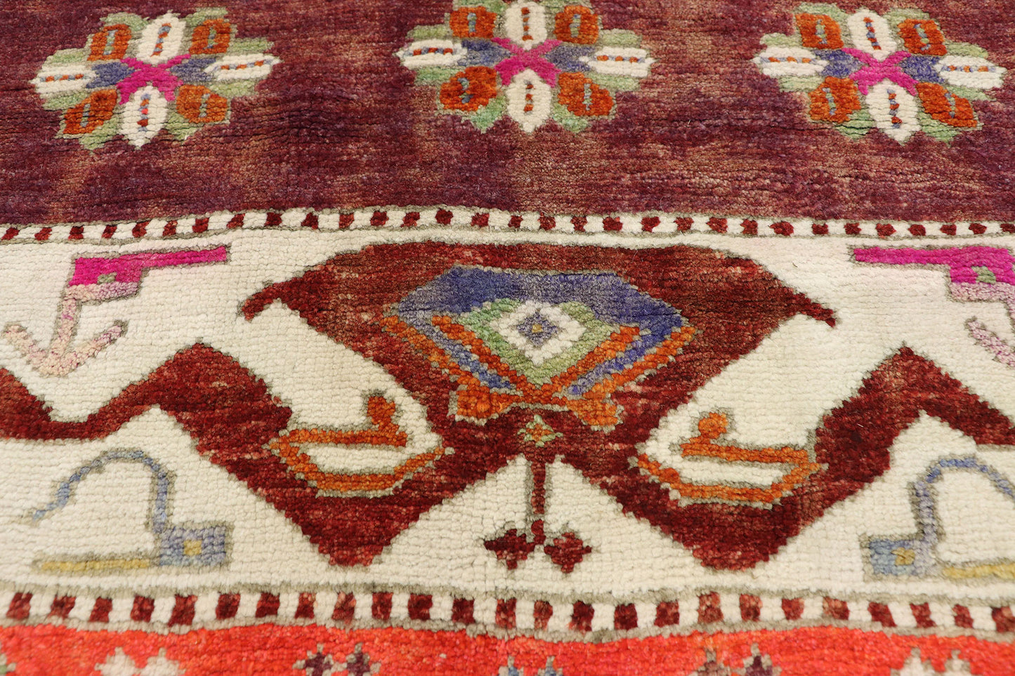 5 x 11 Vintage Turkish Oushak Rug 51798
