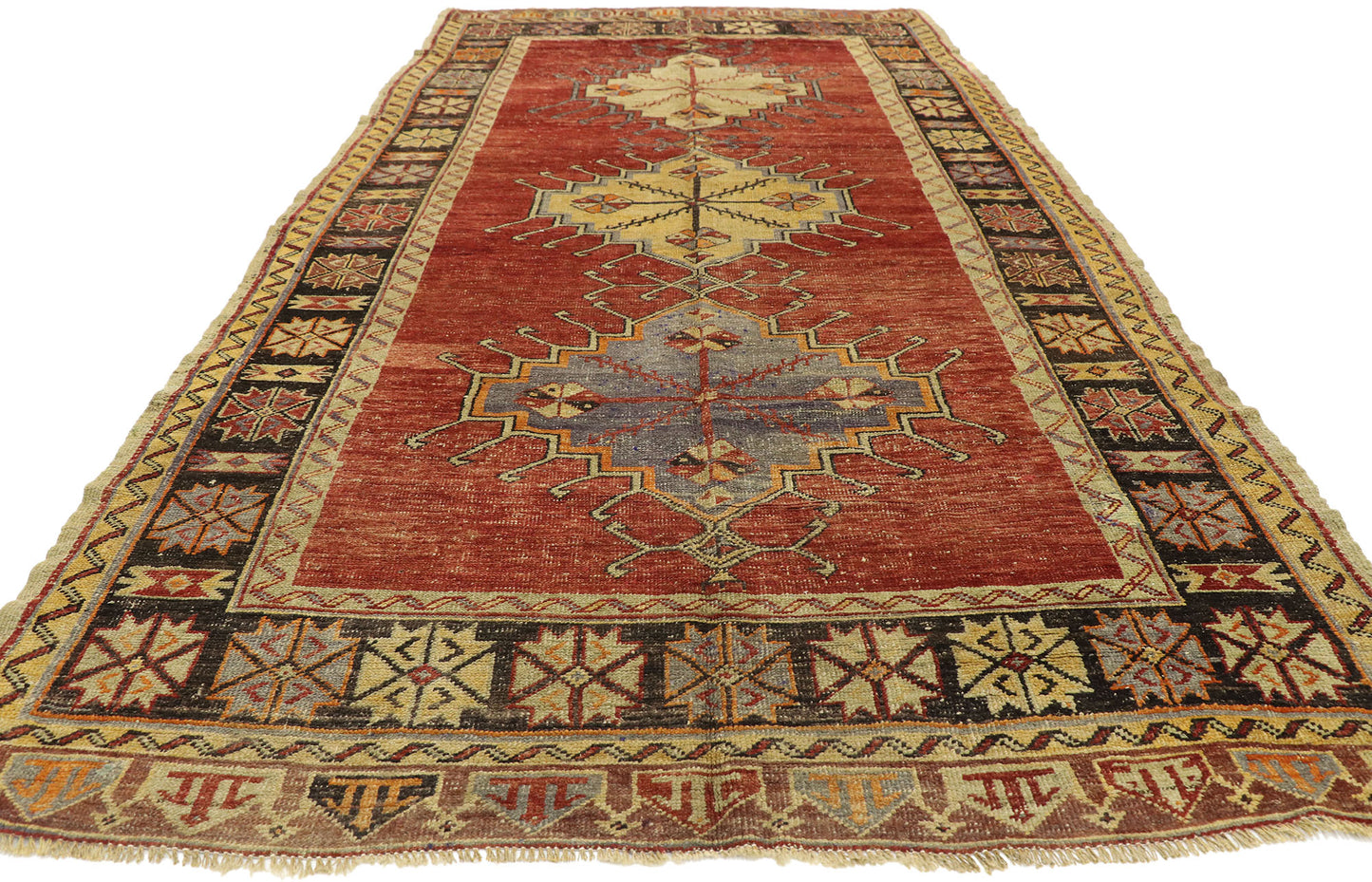 5 x 11 Vintage Turkish Oushak Rug 51801