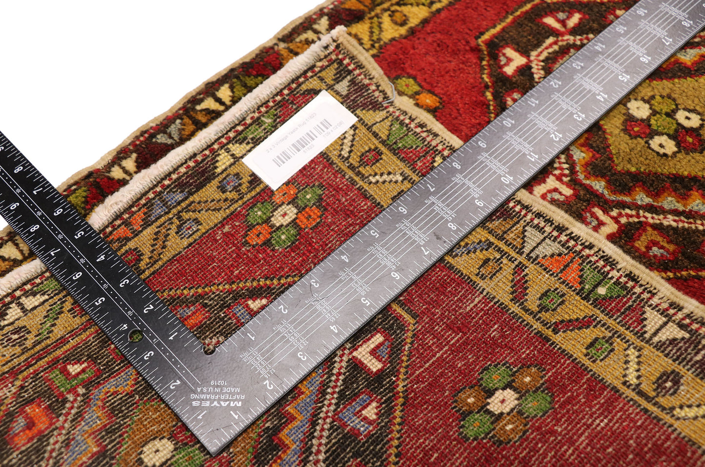 2 x 3 Vintage Turkish Yastik Rug 51823