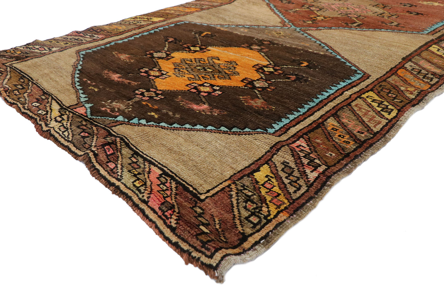 3 x 13 Vintage Turkish Oushak Rug 51842