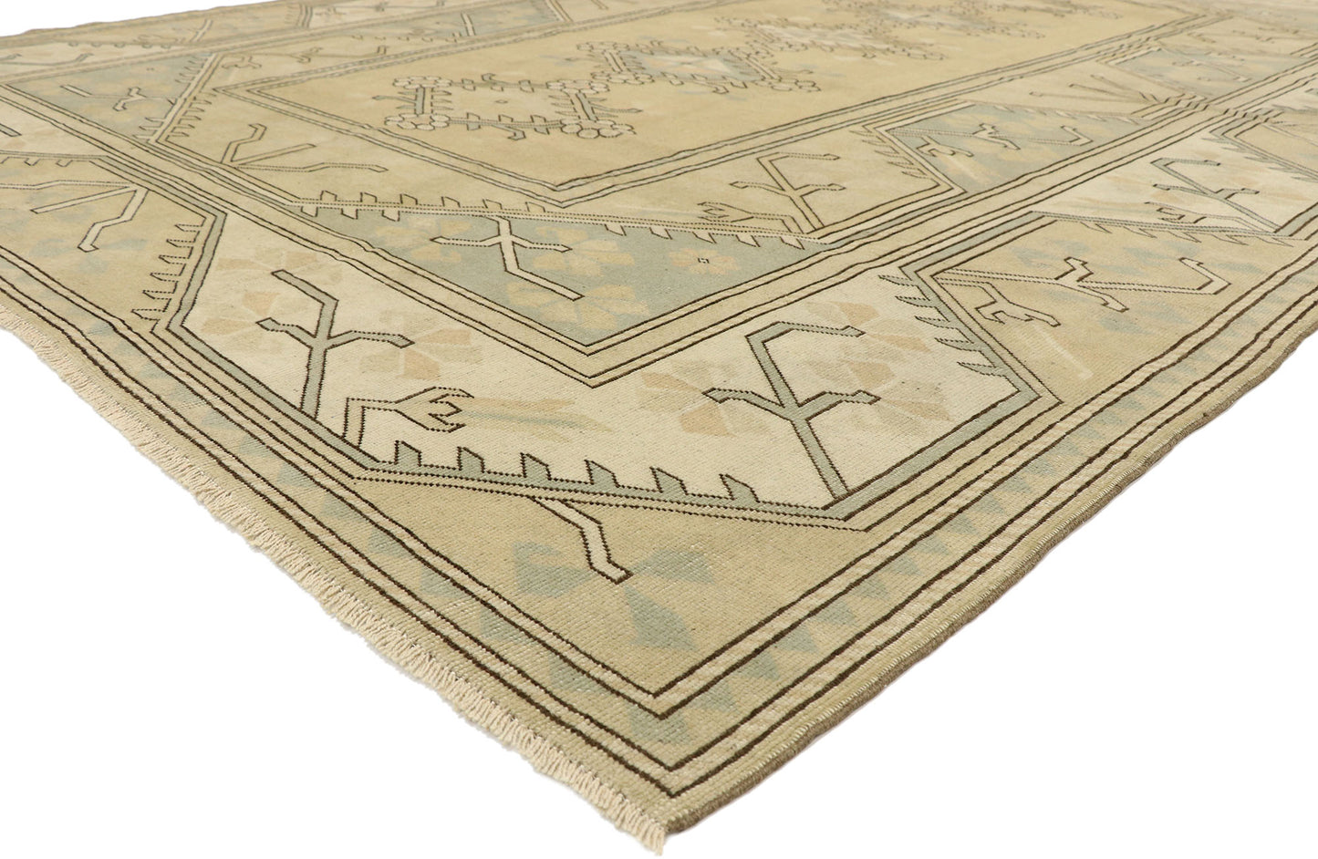 9 x 12 Vintage Turkish Oushak Rug 51849