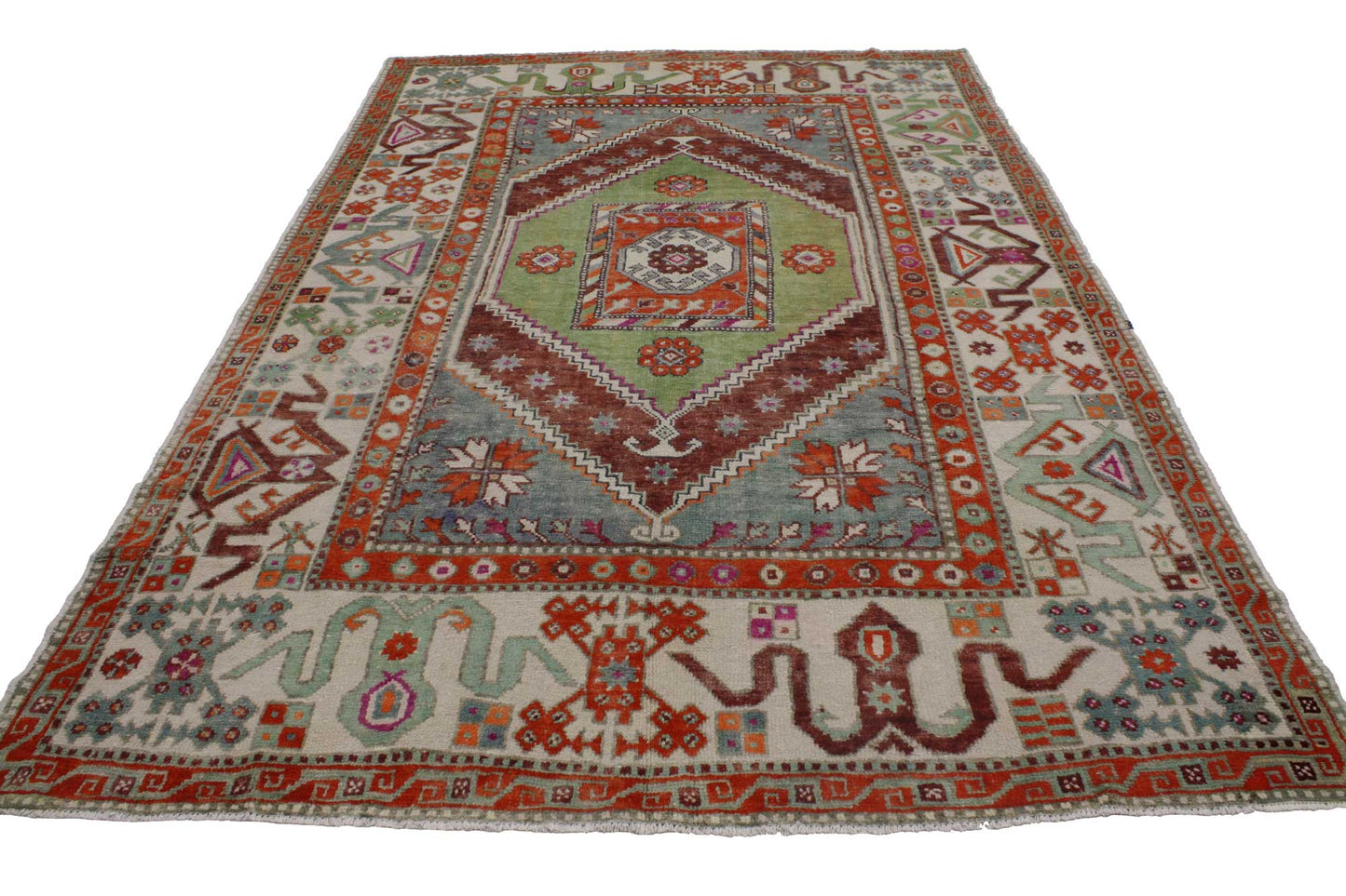 6 x 9 Vintage Oushak Rug 51850