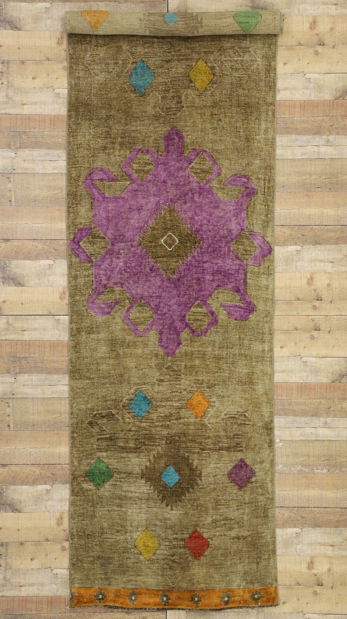 3 x 11 Vintage Turkish Oushak Rug 51853