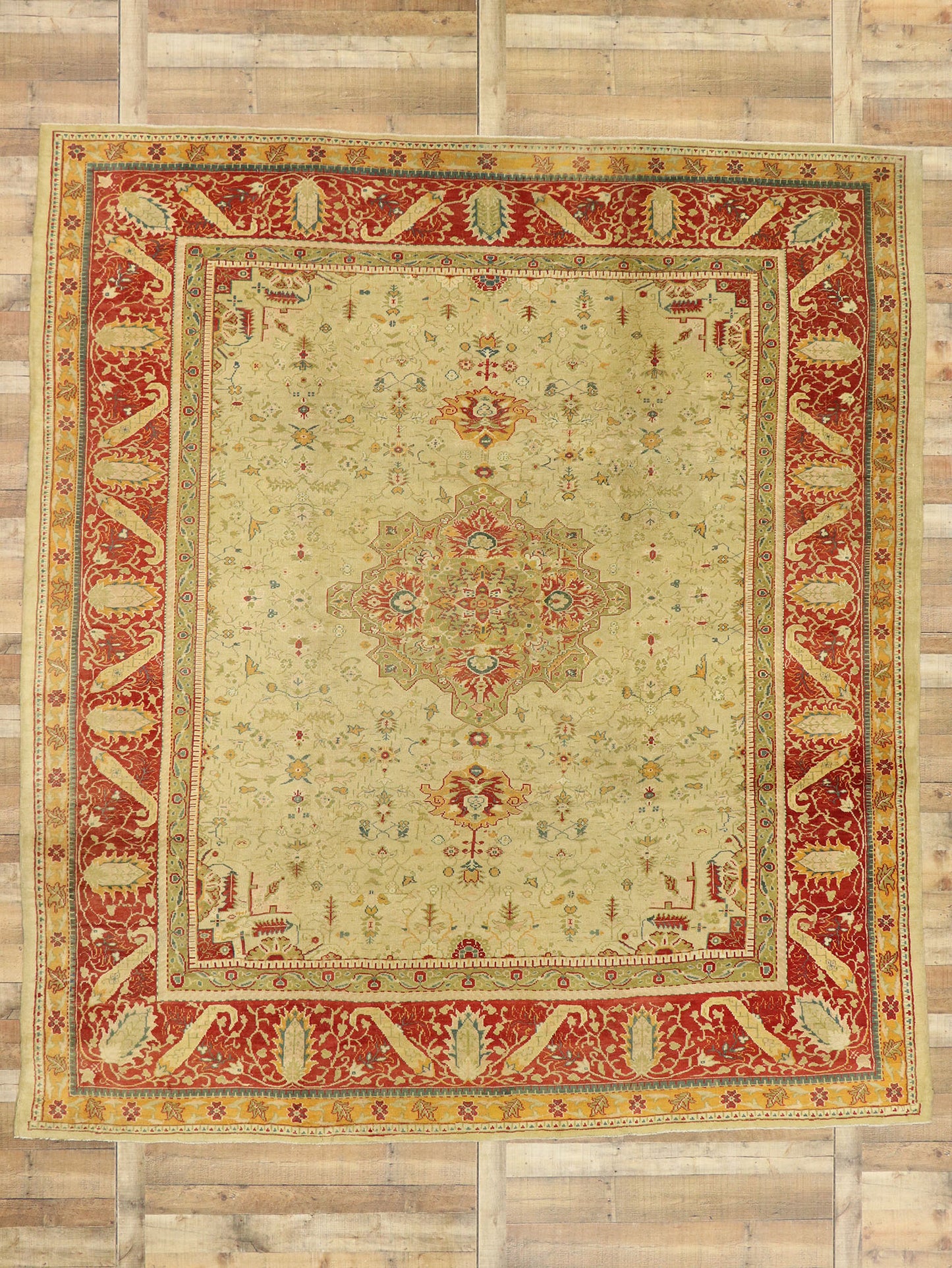 10 x 11 Antique Turkish Oushak Rug 51879
