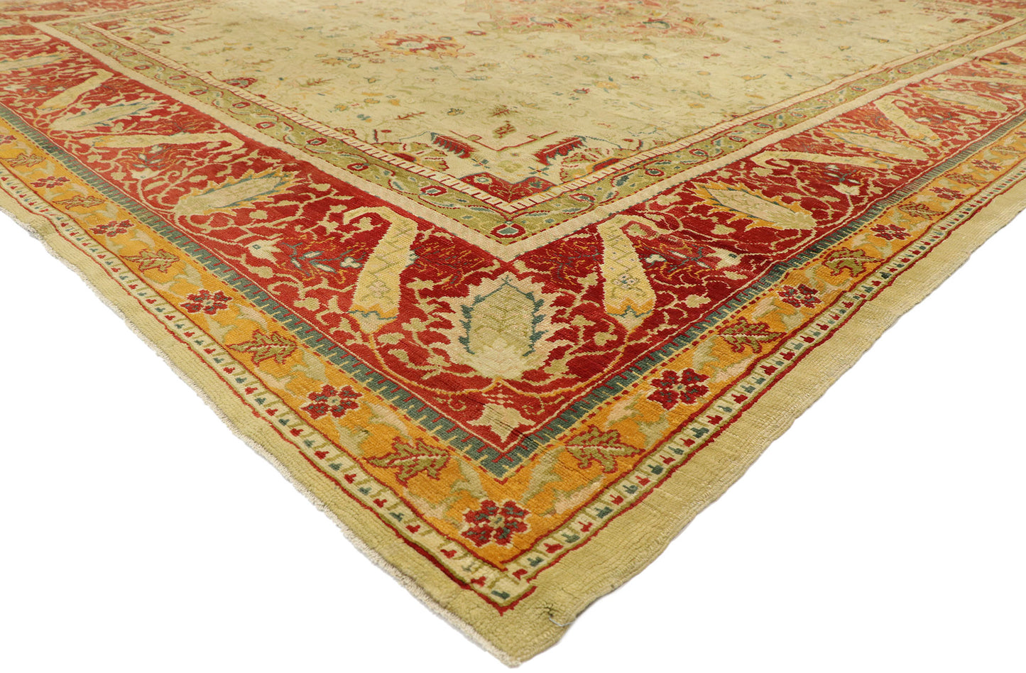 10 x 11 Antique Turkish Oushak Rug 51879
