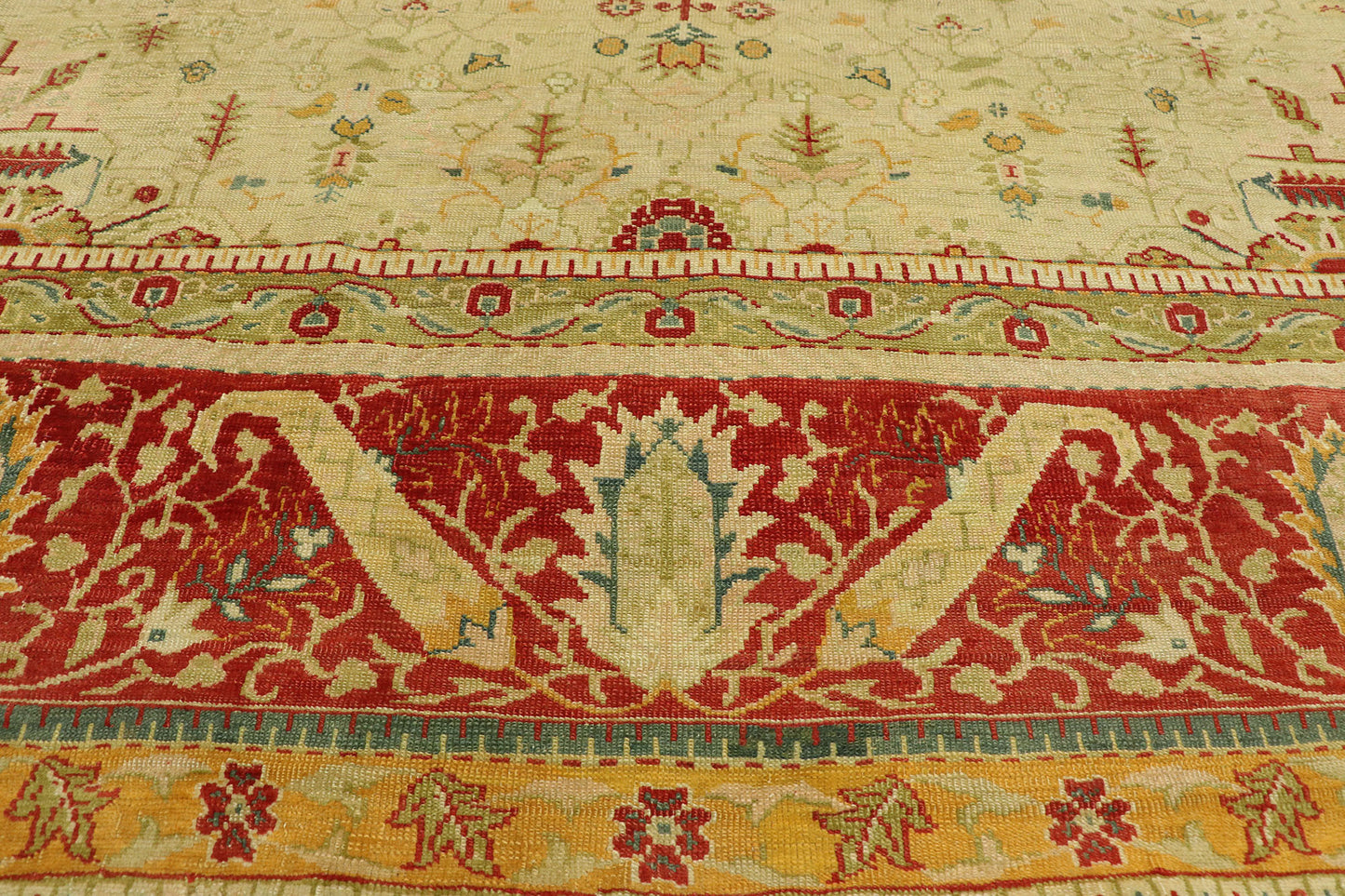 10 x 11 Antique Turkish Oushak Rug 51879