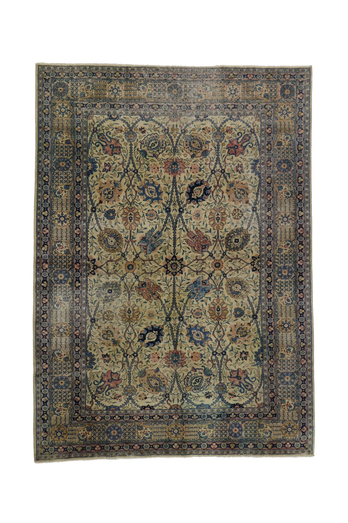 7 x 9 Vintage Persian Tabriz Rug 51883
