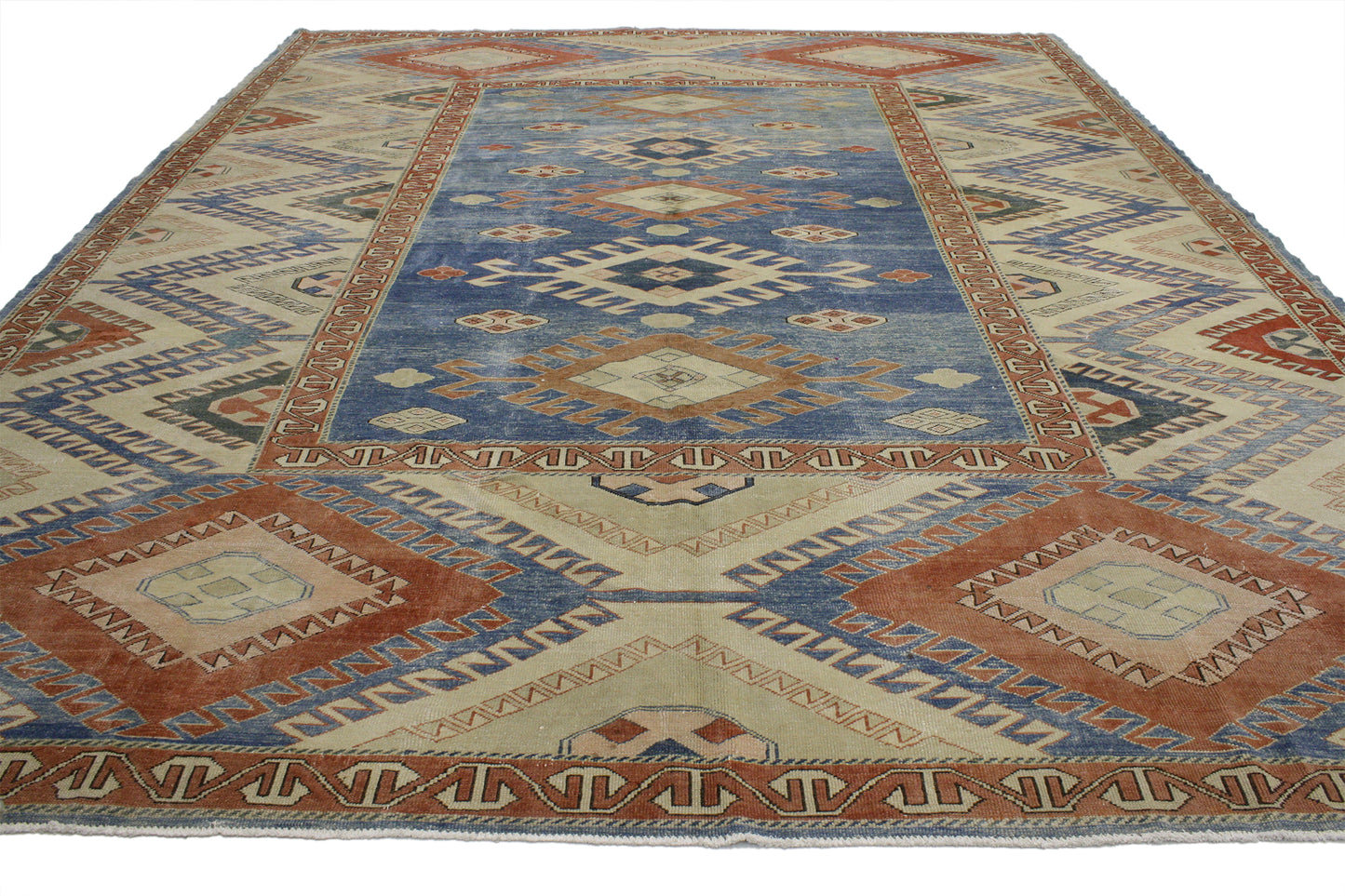10 x 13 Vintage Oushak Rug 52035