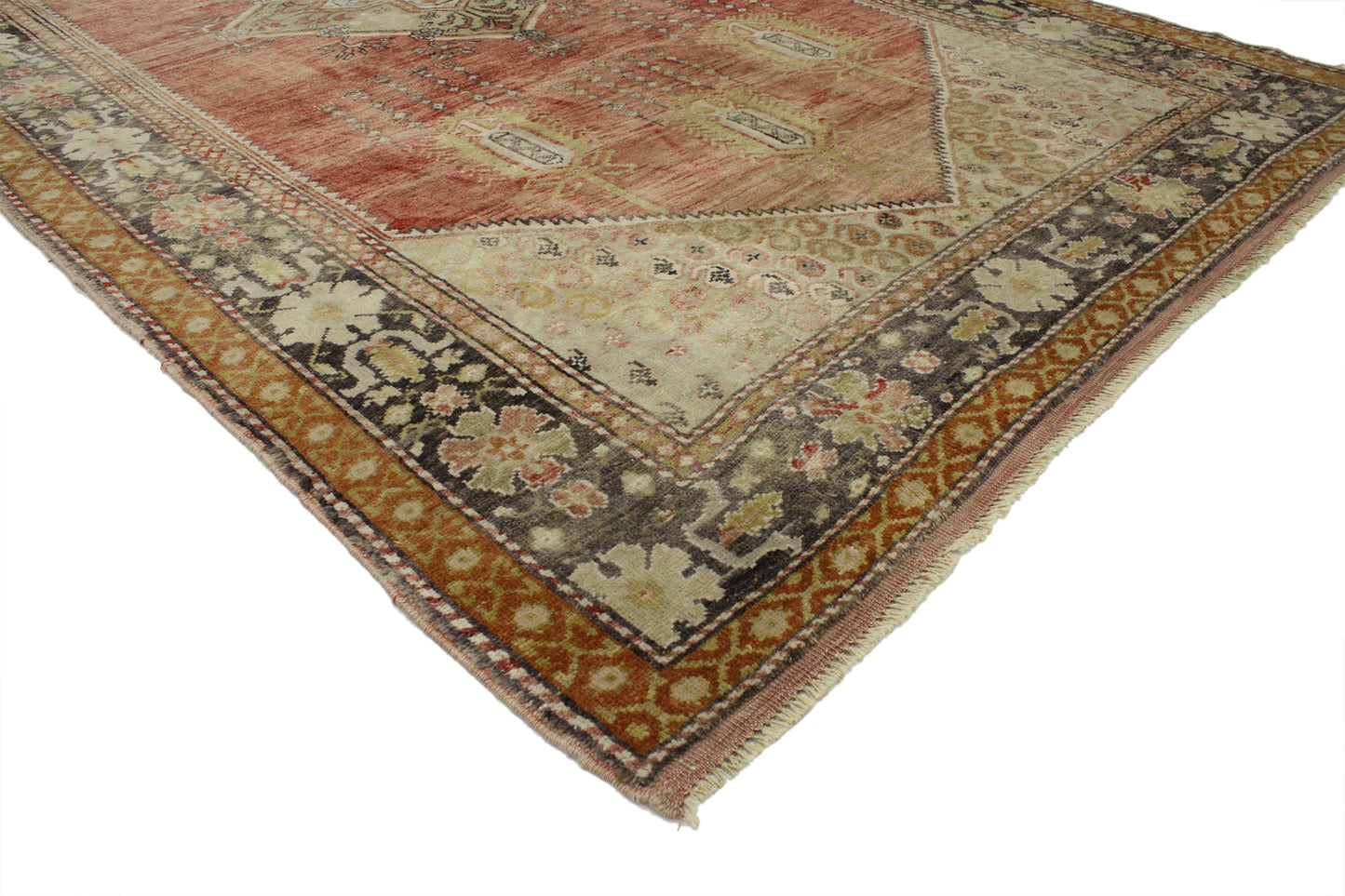 6 x 10 Vintage Turkish Oushak Rug 52040