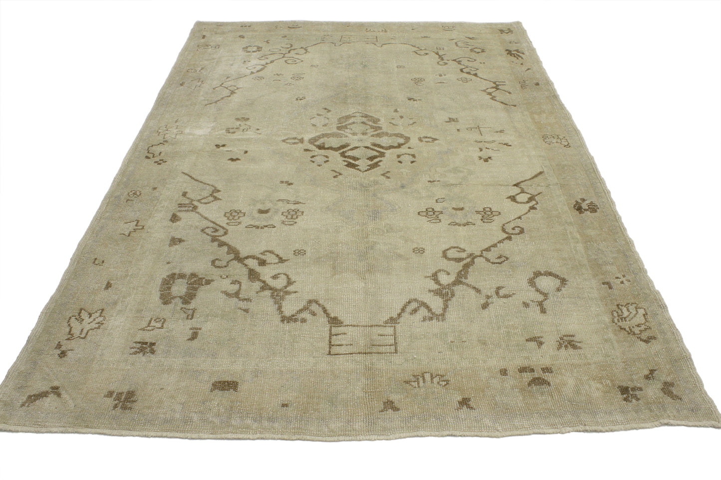 5 x 8 Vintage Oushak Rug 52043