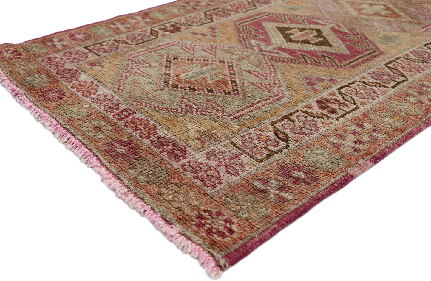 3 x 12 Vintage Turkish Oushak Rug 52049