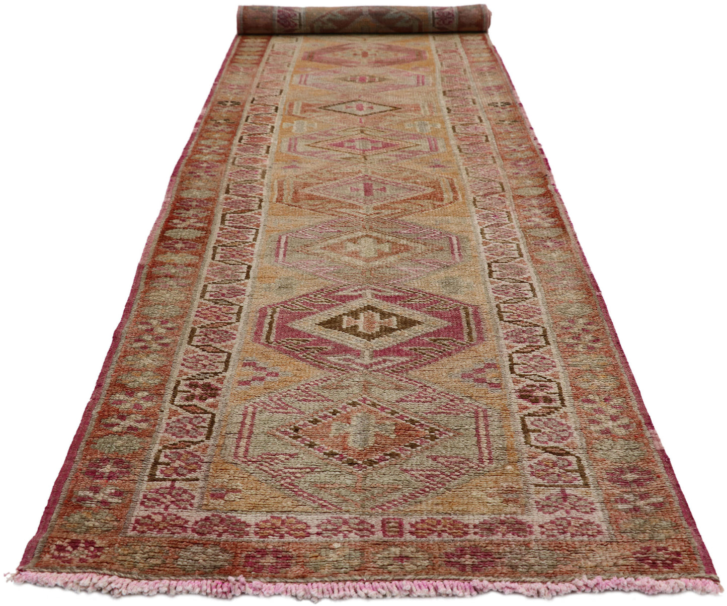 3 x 12 Vintage Turkish Oushak Rug 52049