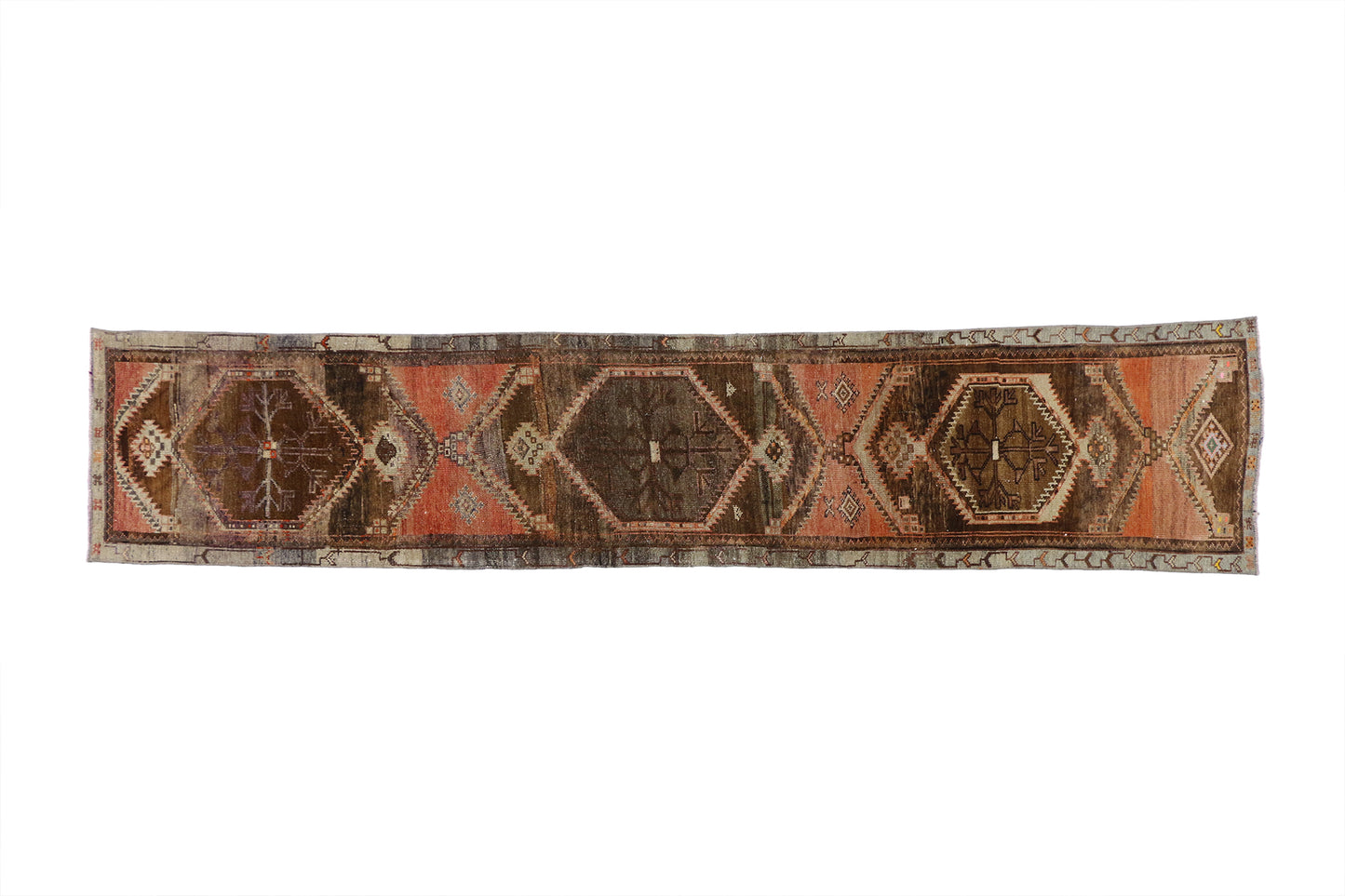 2 x 11 Vintage Turkish Oushak Rug 52058