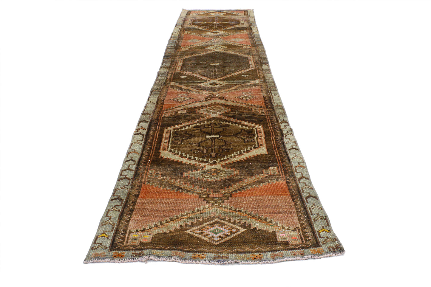 2 x 11 Vintage Turkish Oushak Rug 52058
