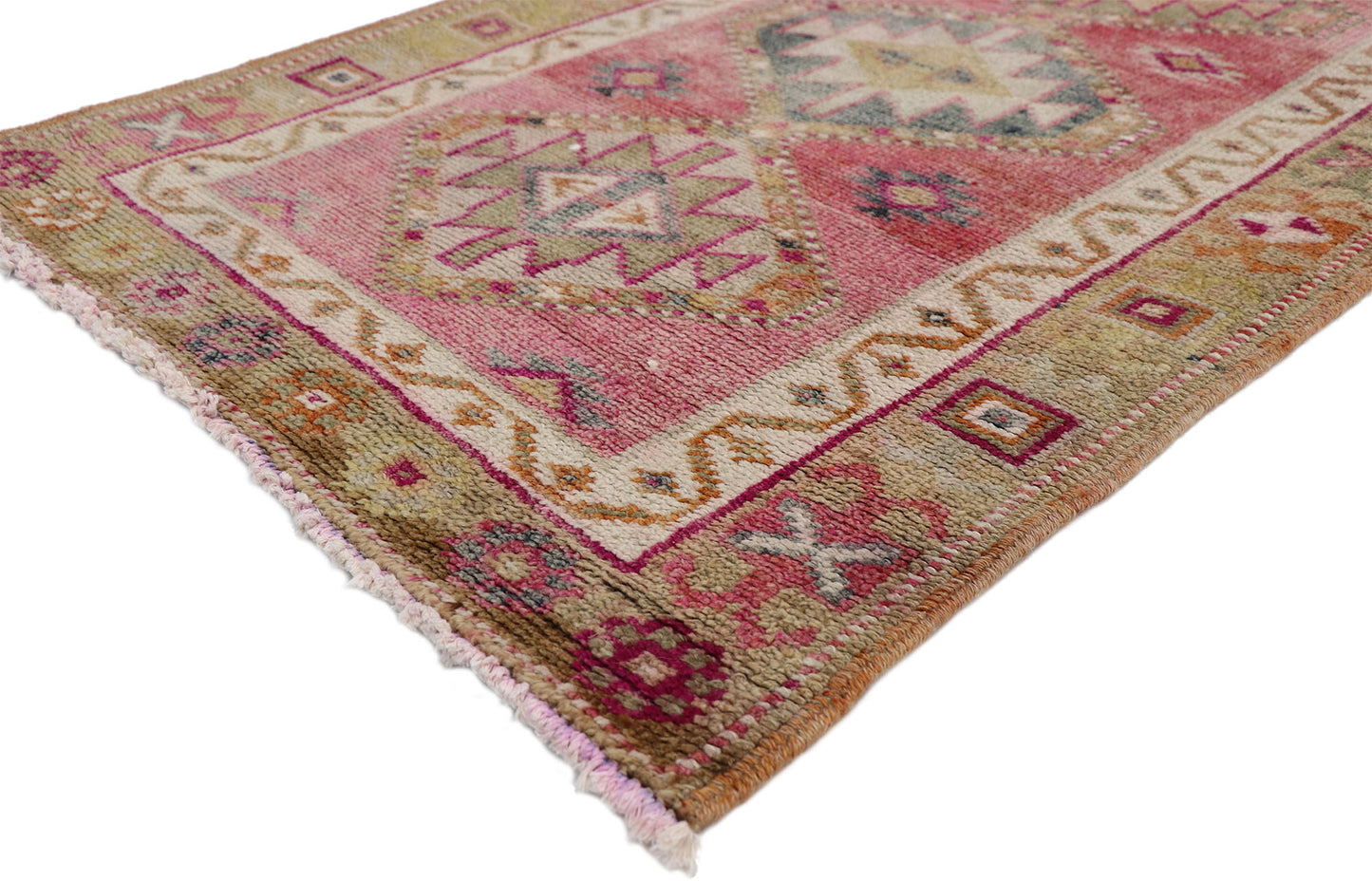 3 x 12 Vintage Turkish Oushak Rug 52059