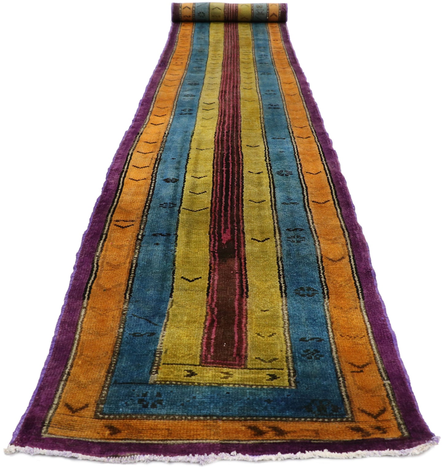 2 x 16 Vintage Turkish Oushak Runner 52065