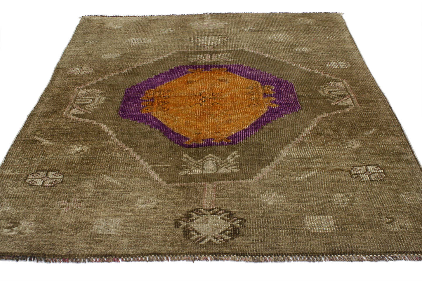 4 x 5 Vintage Oushak Rug 52090