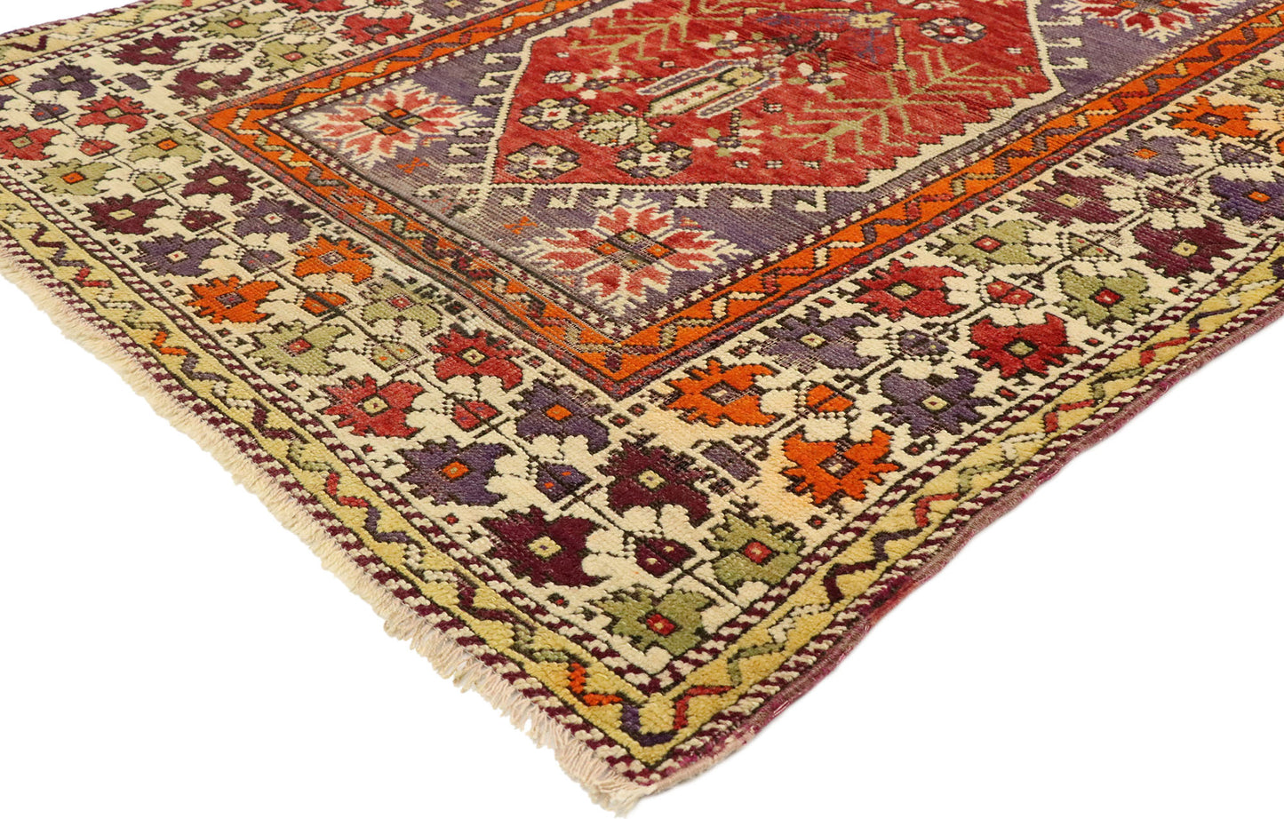 3 x 4 Vintage Oushak Rug 52098