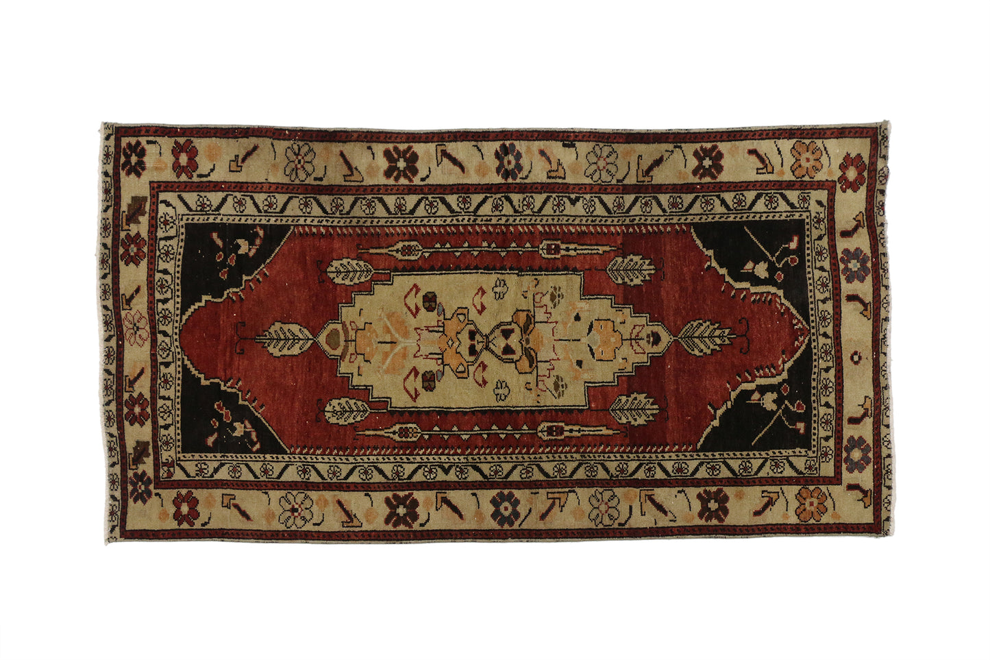 3 x 6 Vintage Turkish Oushak Rug 52111