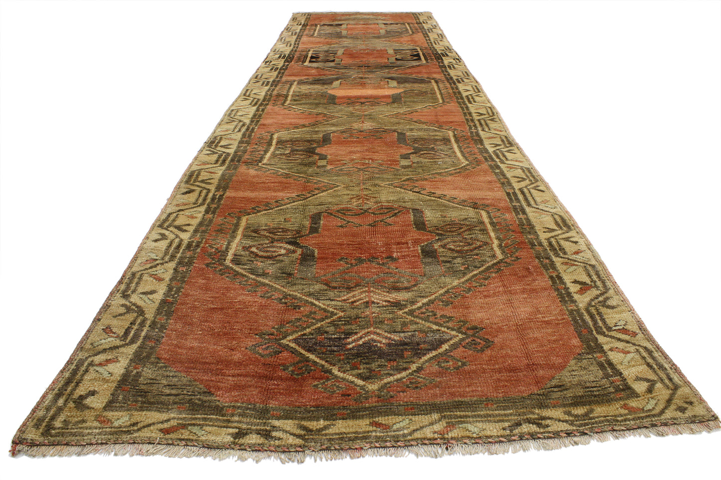 4 x 16 Vintage Oushak Rug 52115