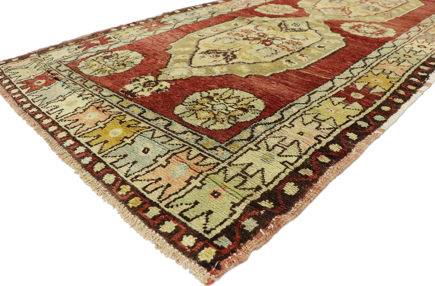 4 x 10 Vintage Turkish Oushak Runner 52121