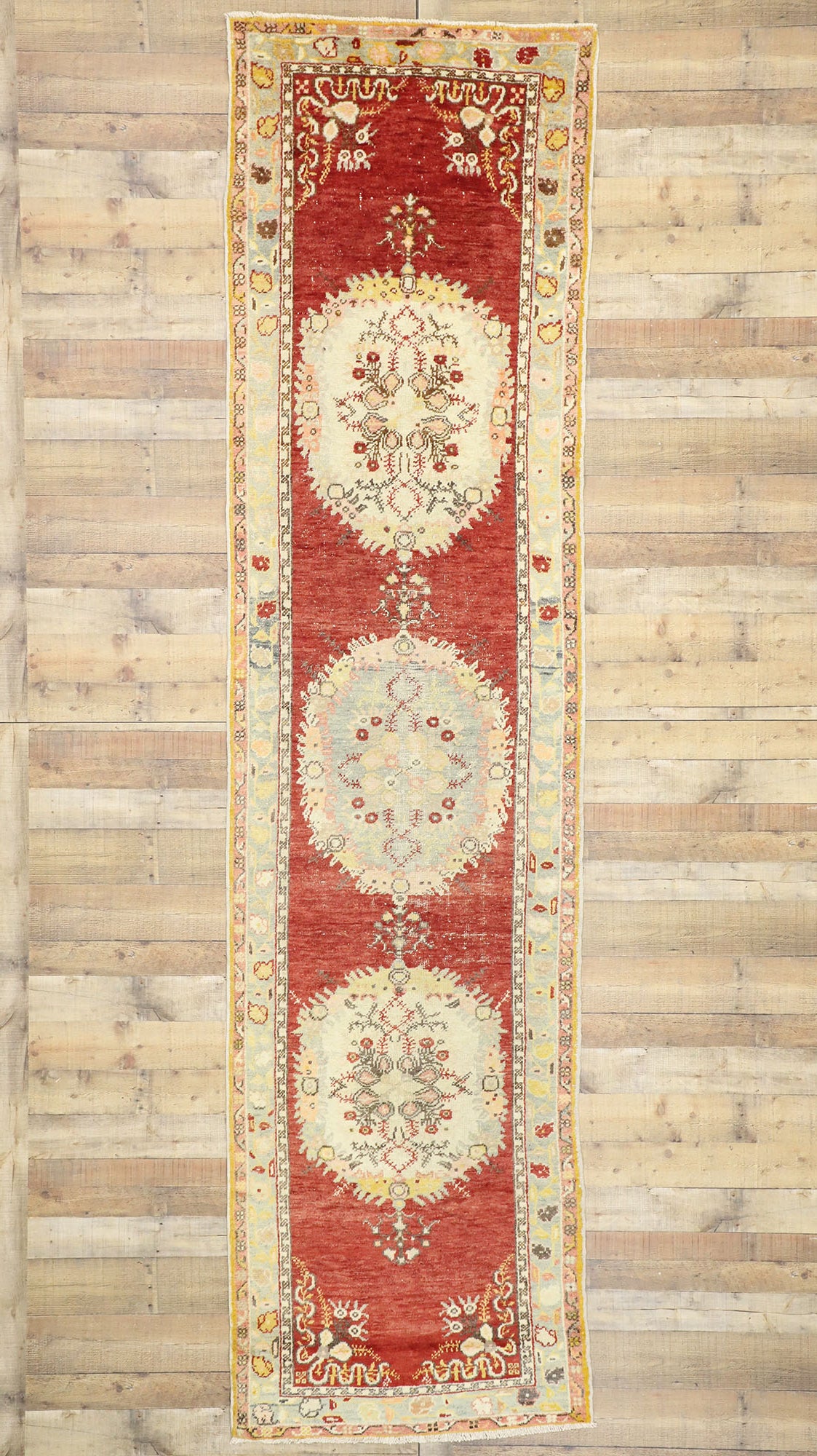 3 x 13 Vintage Turkish Oushak Runner 52129