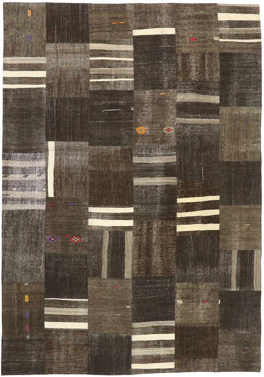 10 x 14 Vintage Turkish Patchwork Rug 52132