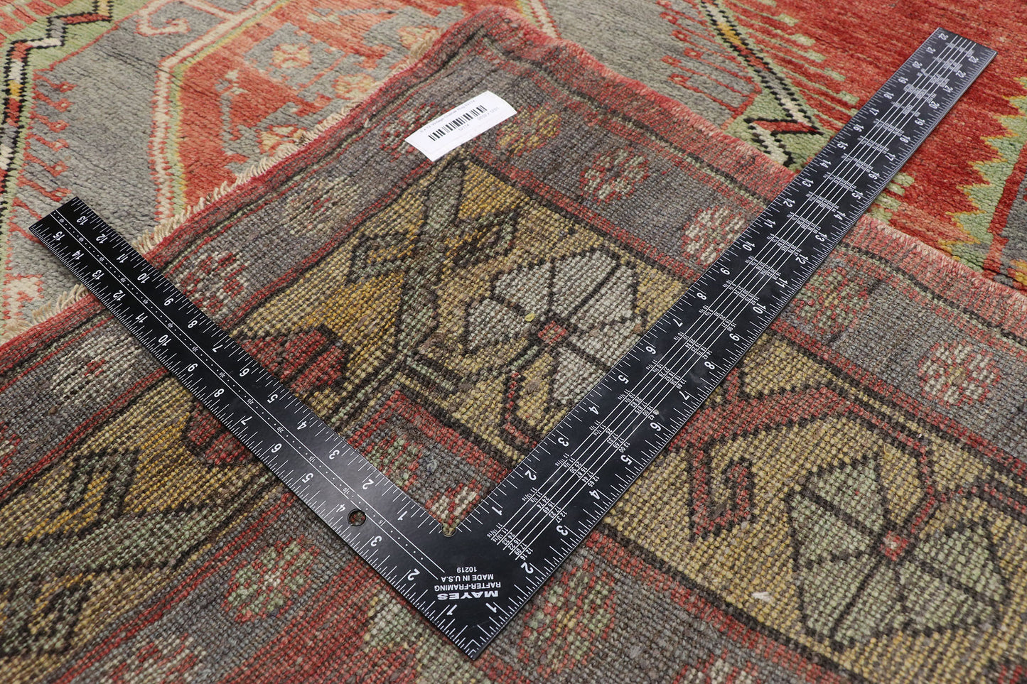 5 x 12 Vintage Turkish Oushak Rug 52174