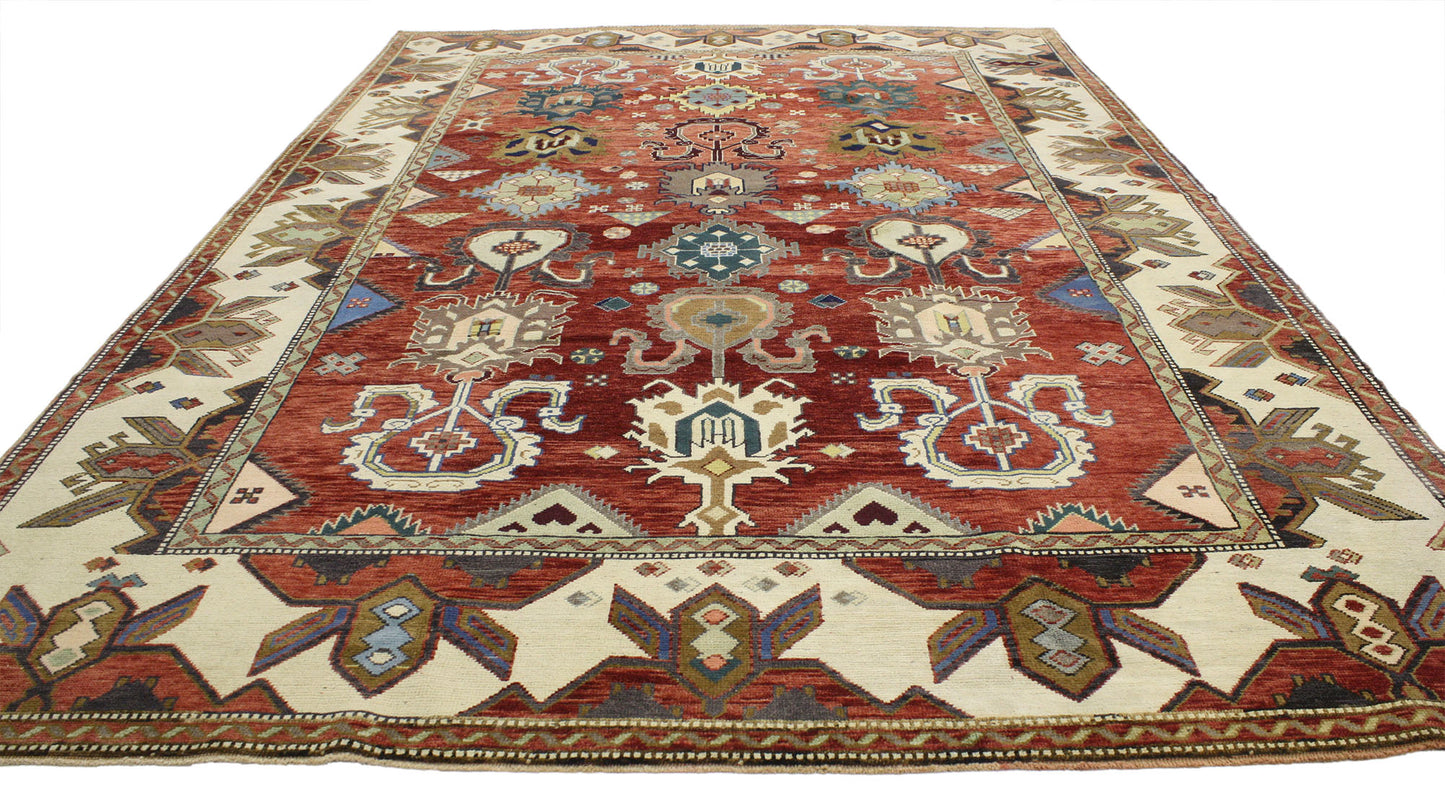 7 x 10 Vintage Turkish Oushak Rug 52175