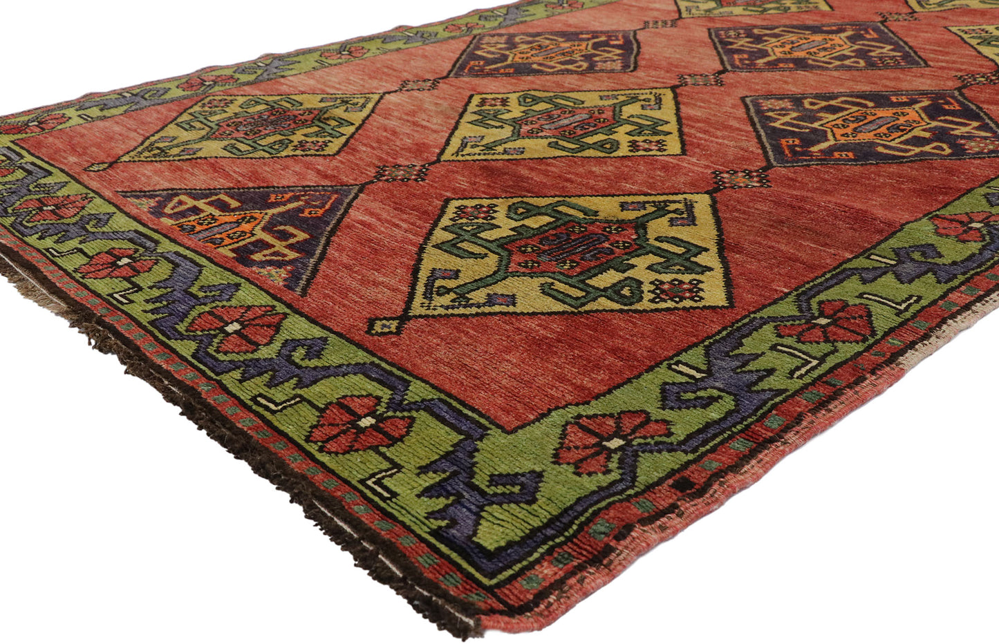 5 x 11 Vintage Turkish Oushak Rug 52177