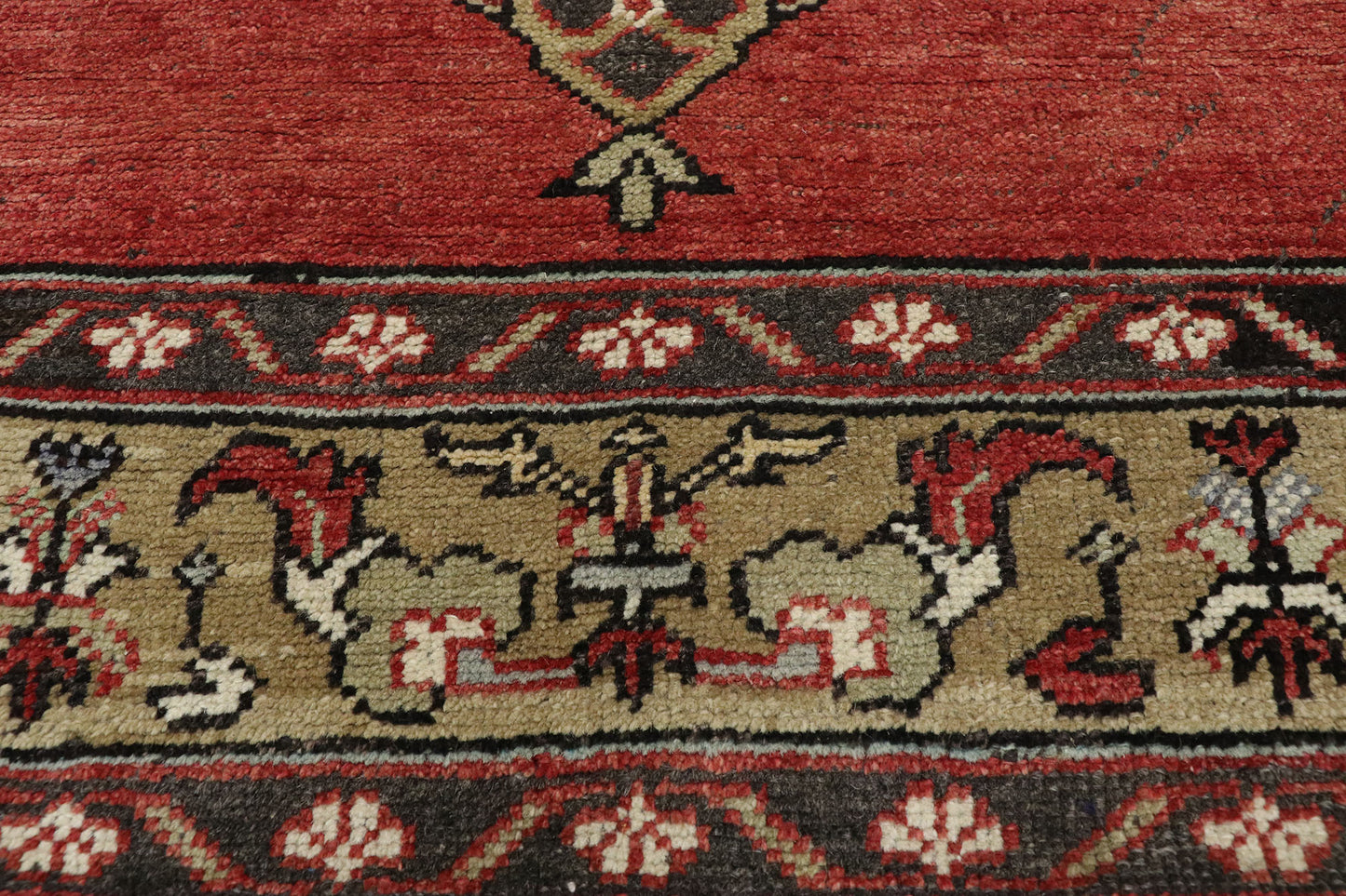 5 x 11 Vintage Turkish Oushak Rug 52178