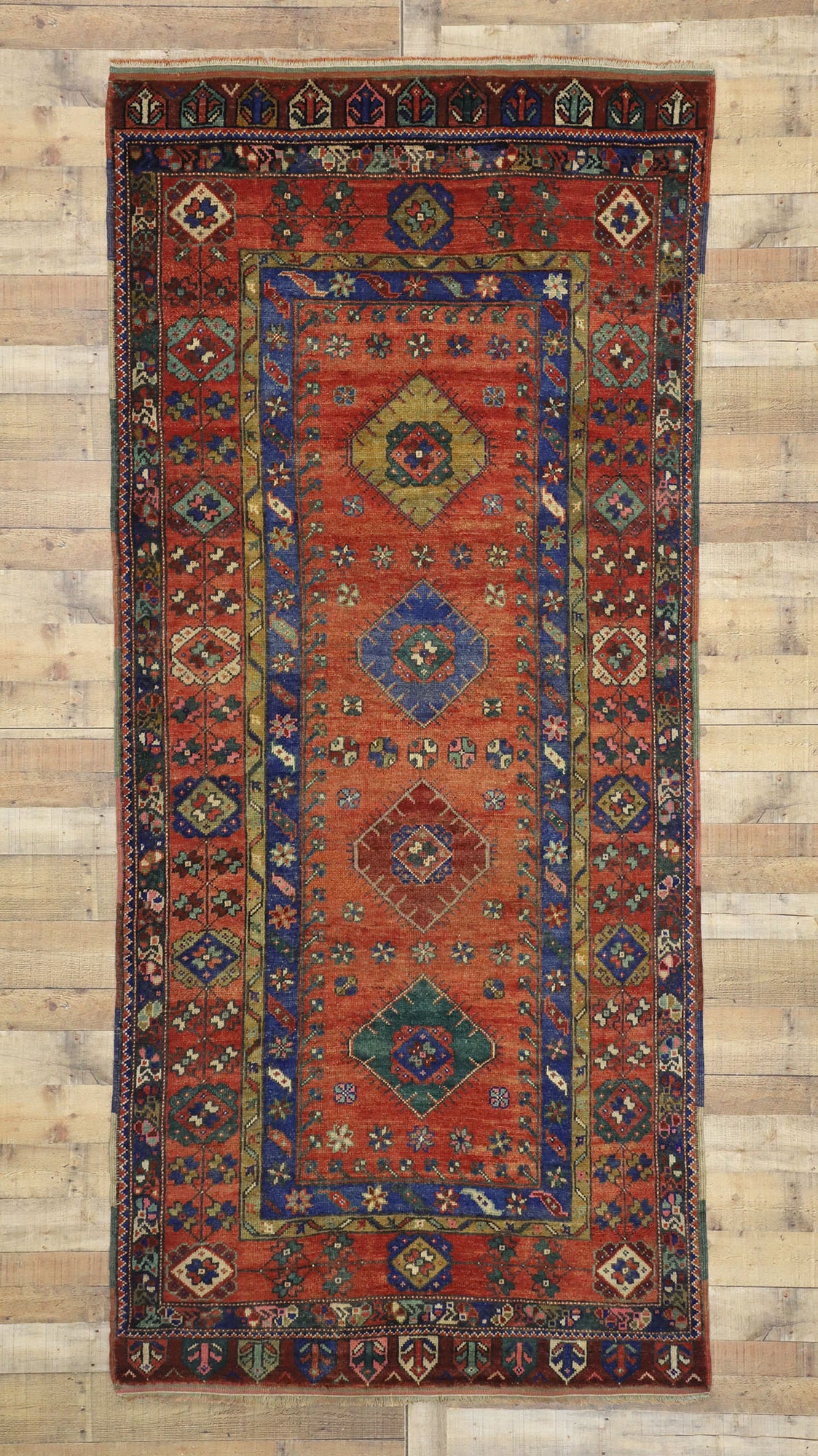 5 x 10 Vintage Turkish Oushak Rug 52180