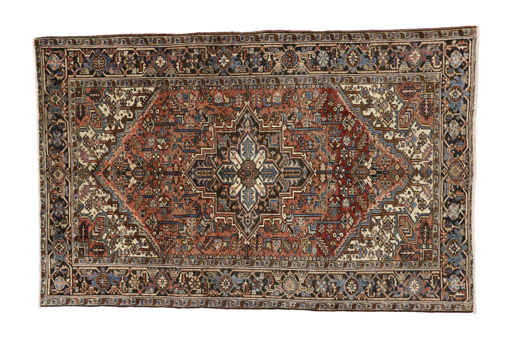 6 x 9 Vintage Persian Heriz Rug 52194