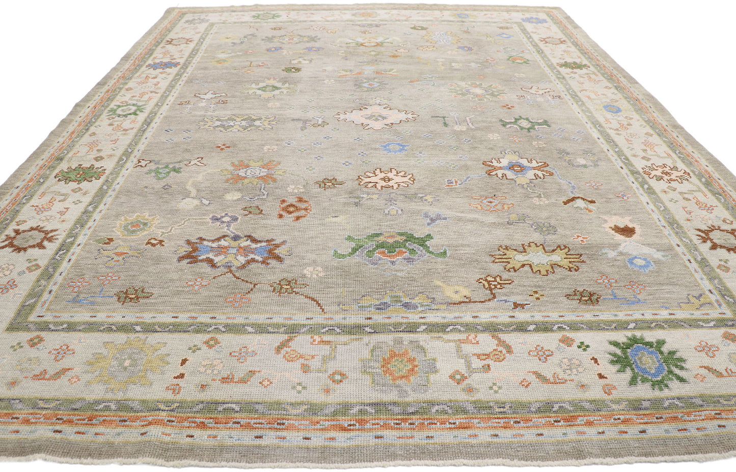 9 x 12 Colorful Turkish Oushak Rug 52238