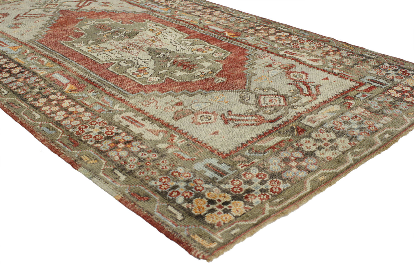 3 x 6 Vintage Turkish Oushak Rug 52257